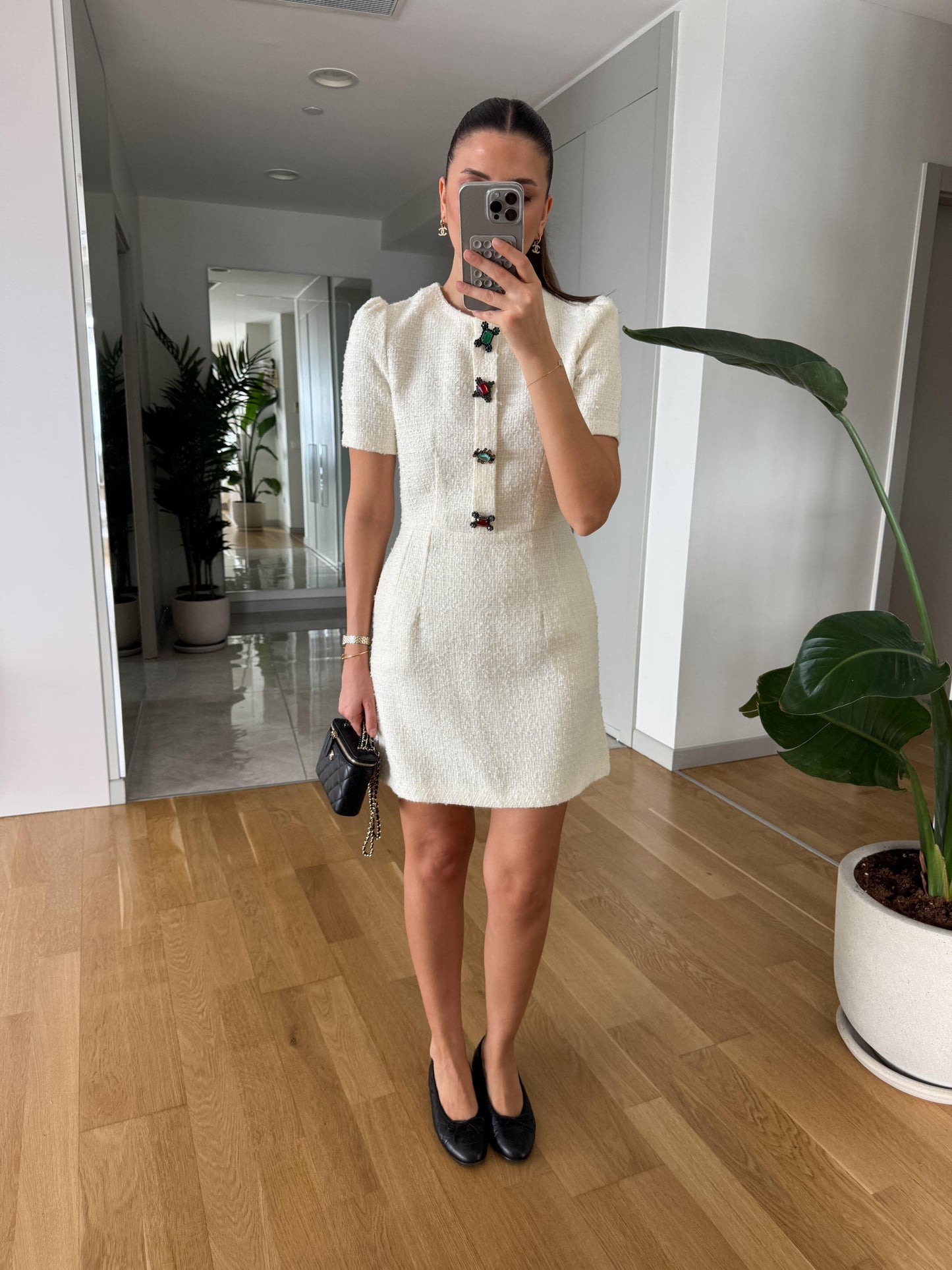 فستان ميني ابيض - KP2140