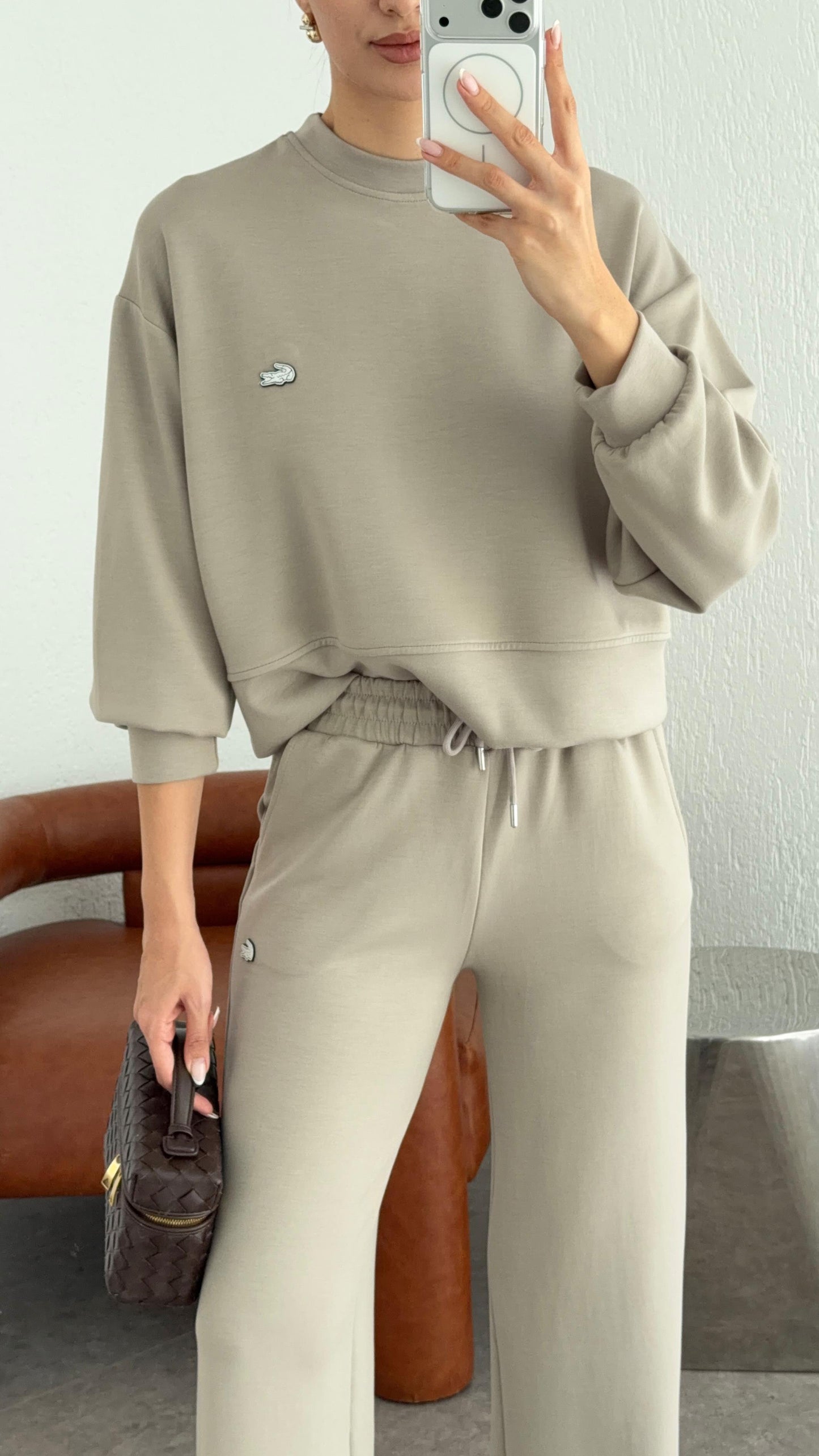 طقم لاكوست بيج غامق - KP1383