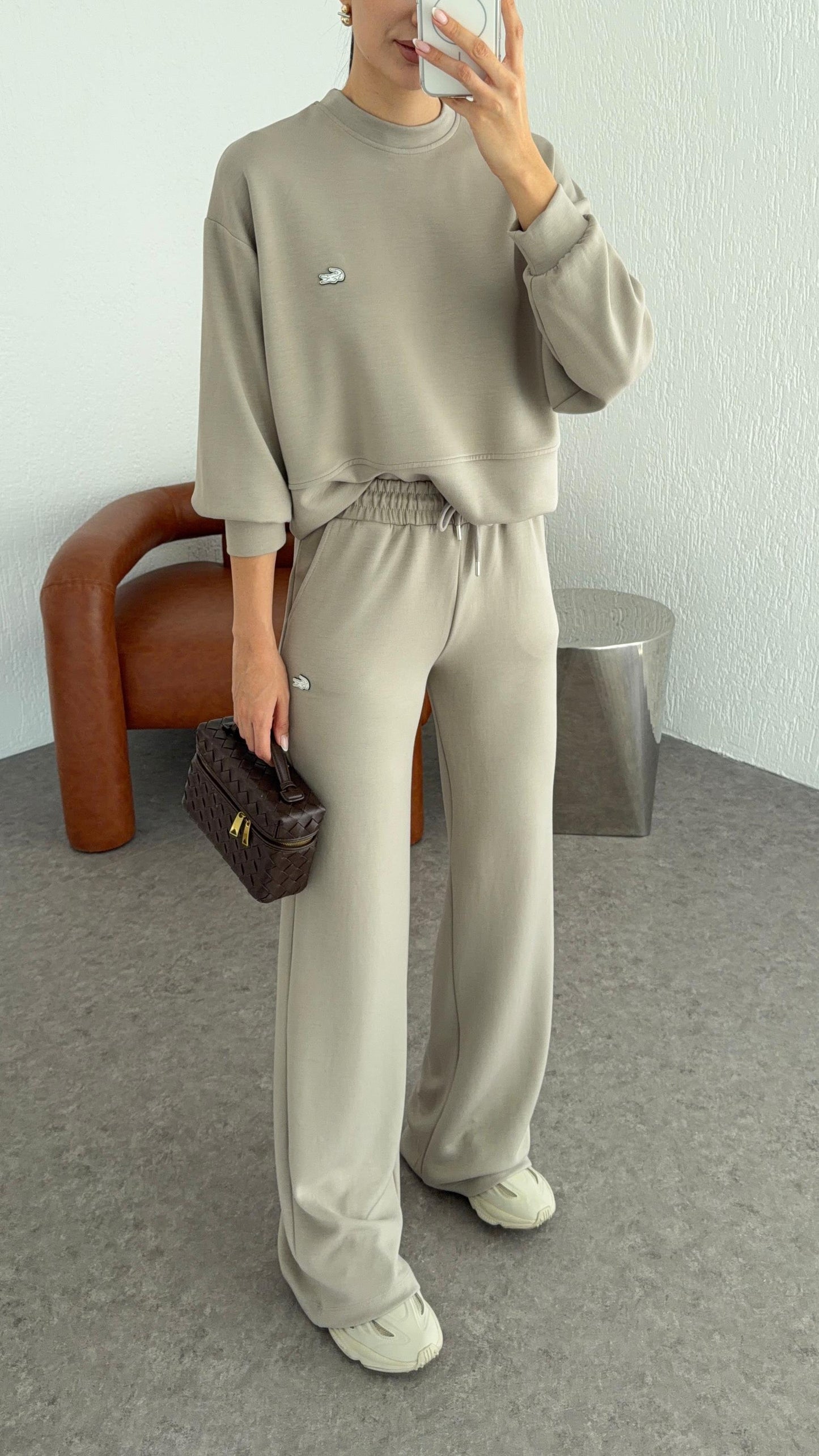 طقم لاكوست بيج غامق - KP1383