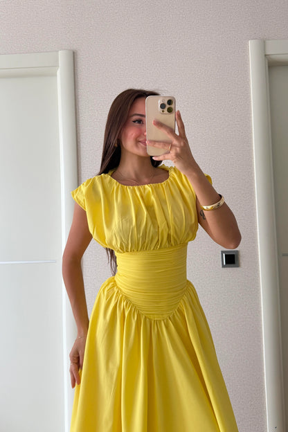 فستان اصفر - KP2177