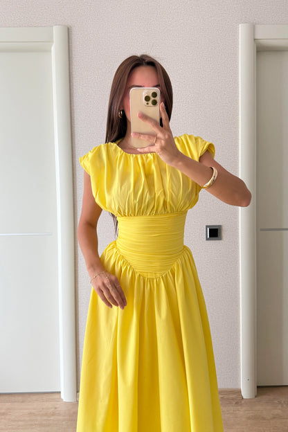 فستان اصفر - KP2177