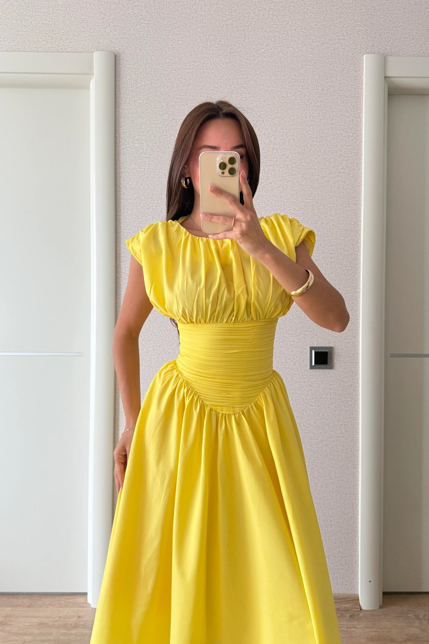 فستان اصفر - KP2177