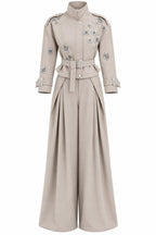 طقم بيج جكيت ترنش كرستال مع بنطلون - KP1758
