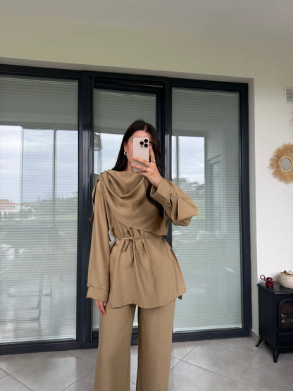 طقم بني فاتح - KP1223