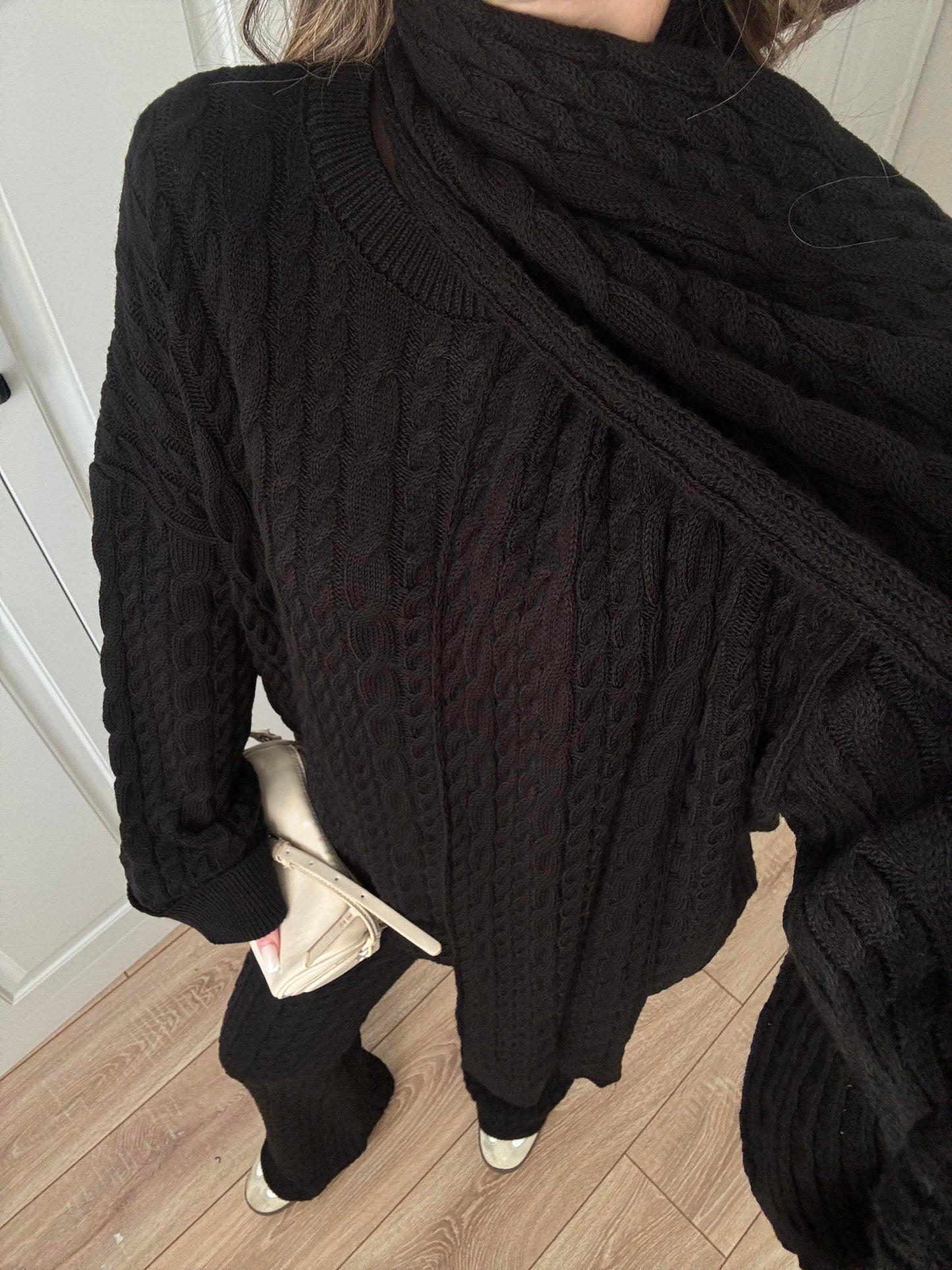 طقم اسود مجدل بلفحة - KP1405