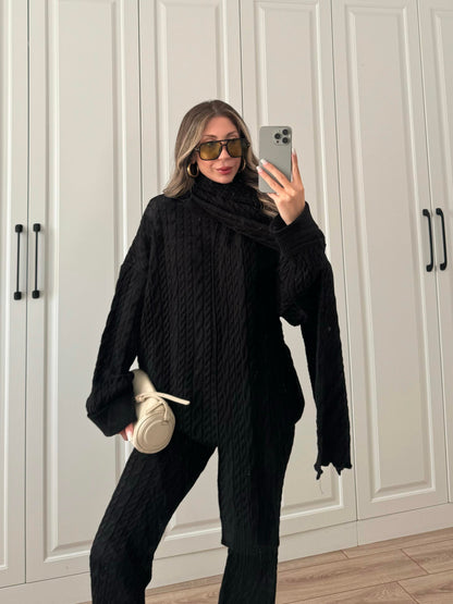 طقم اسود مجدل بلفحة - KP1405