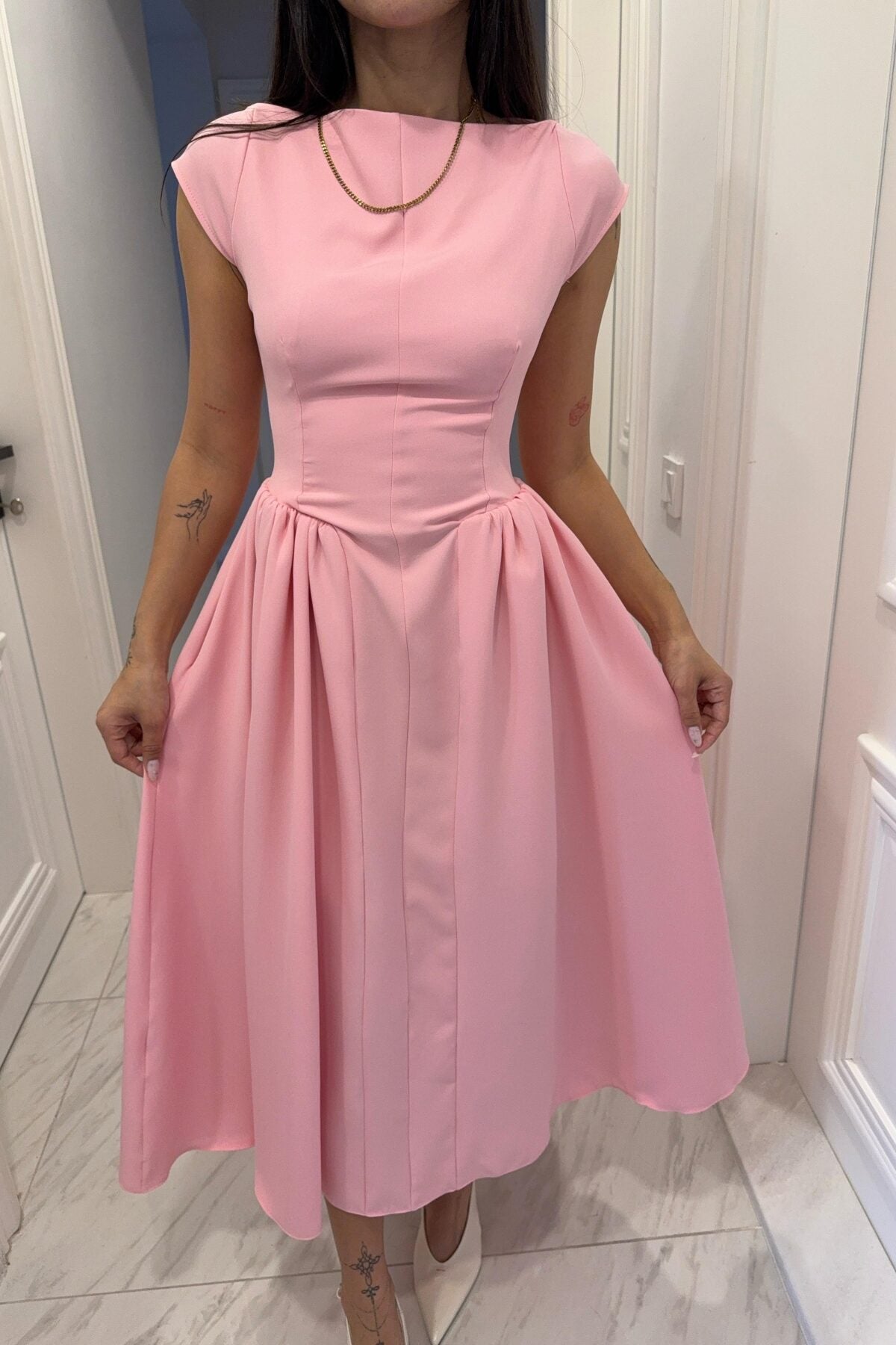 فستان زهري - KP2188