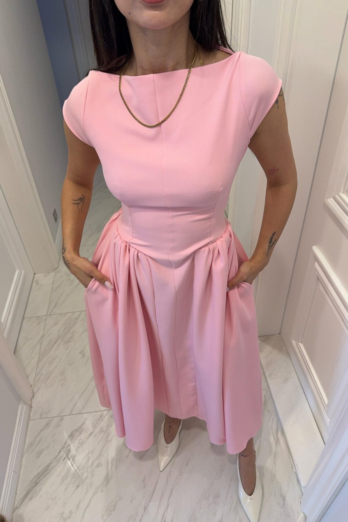 فستان زهري - KP2188