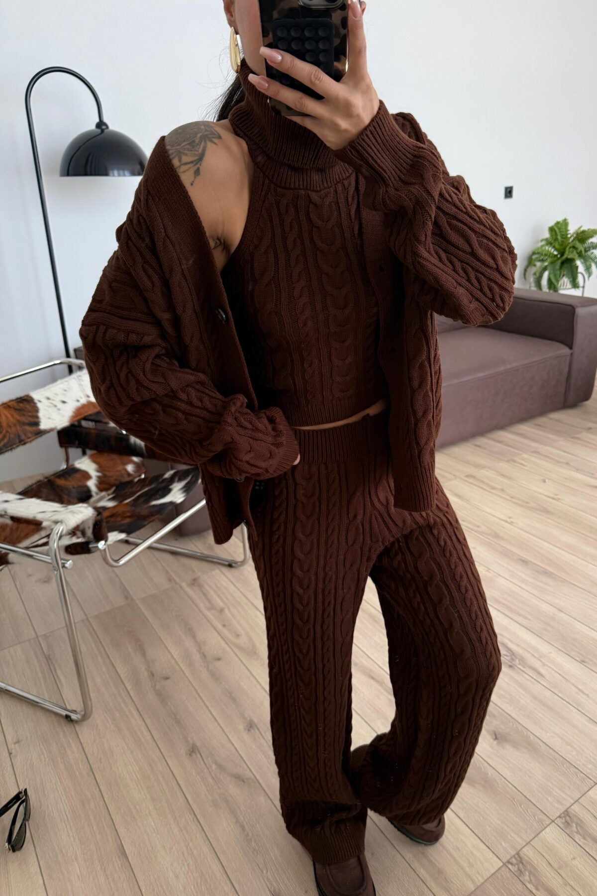 طقم 3 قطع مجدل بني - KP1484