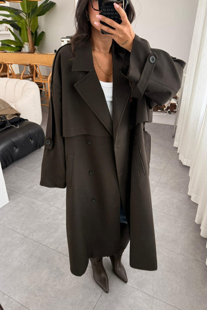 جكيت ترنش بني - KP7076