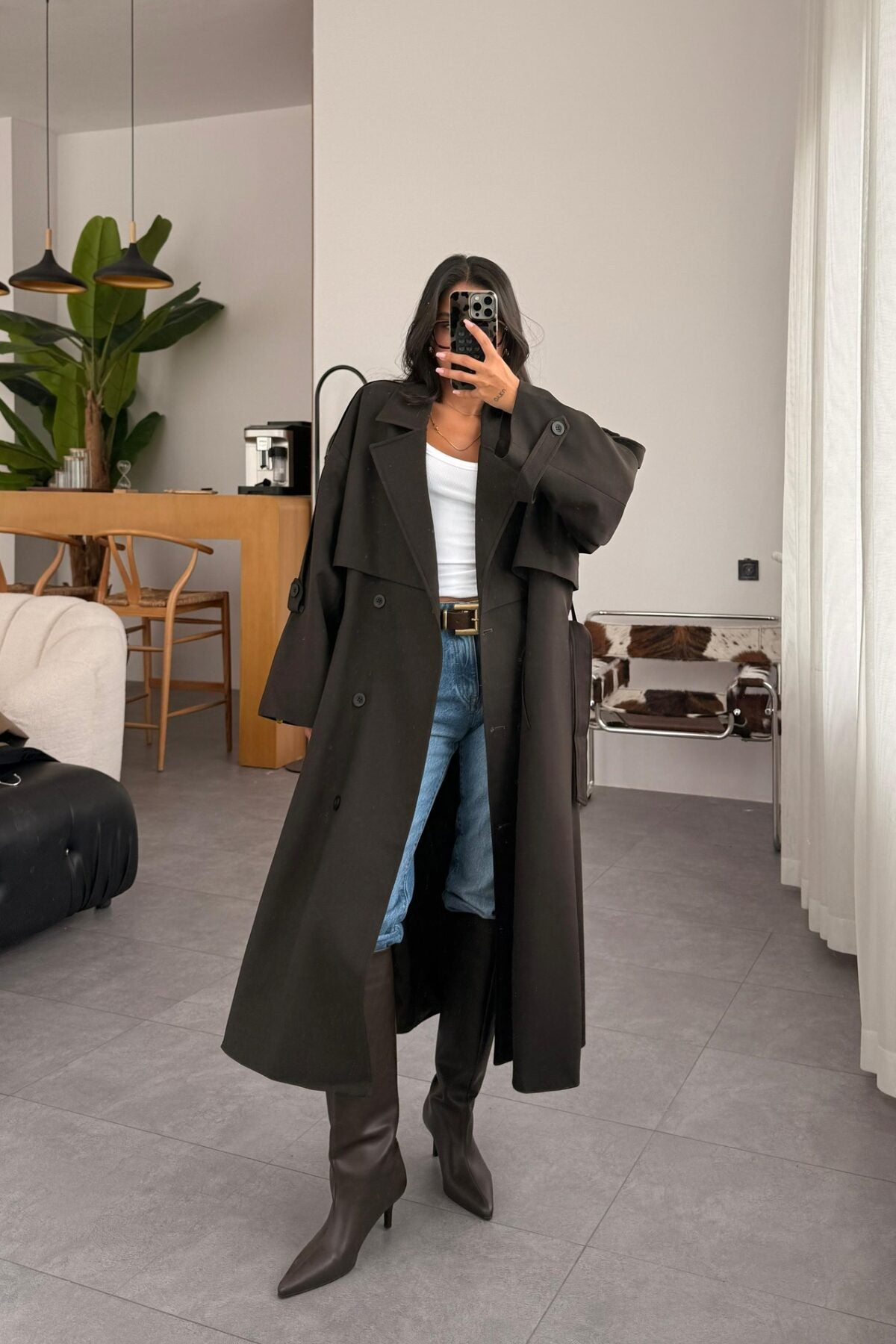 جكيت ترنش بني - KP7076