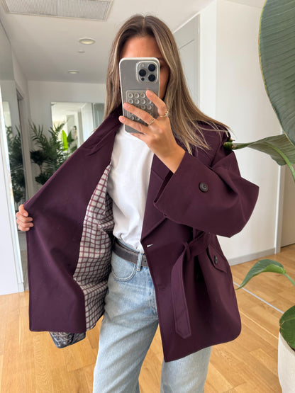 ترنش كوت عنابي - KP7083