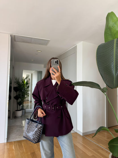 ترنش كوت عنابي - KP7083