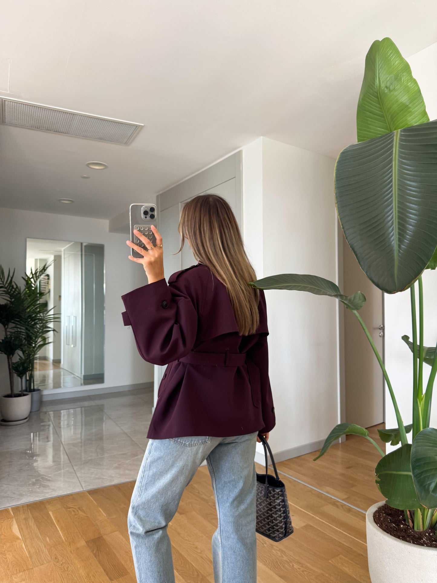 ترنش كوت عنابي - KP7083