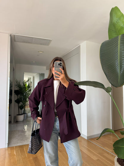 ترنش كوت عنابي - KP7083