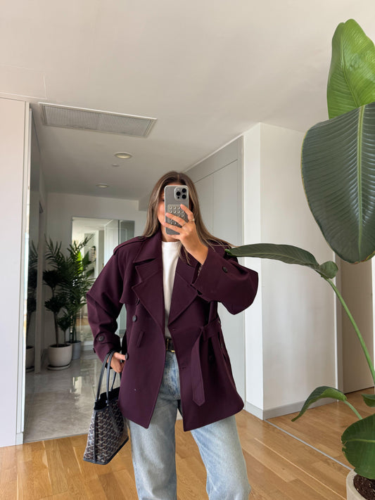 ترنش كوت عنابي - KP7083