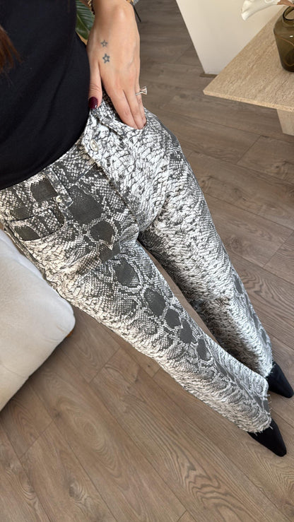 بنطلون اسود وابيض - KP5030