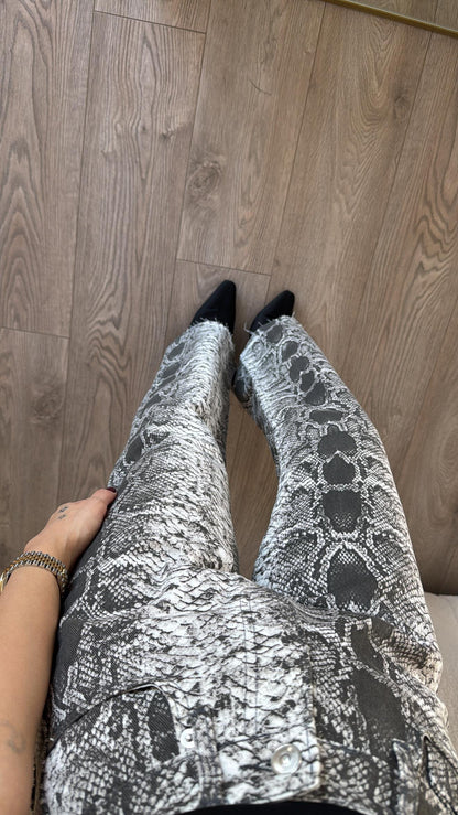 بنطلون اسود وابيض - KP5030