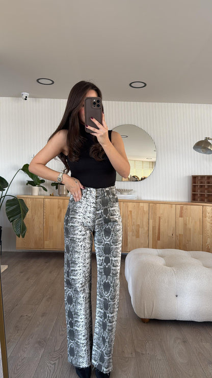 بنطلون اسود وابيض - KP5030