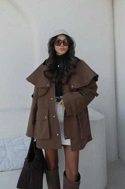 جكيت ترنش بني - KP7151