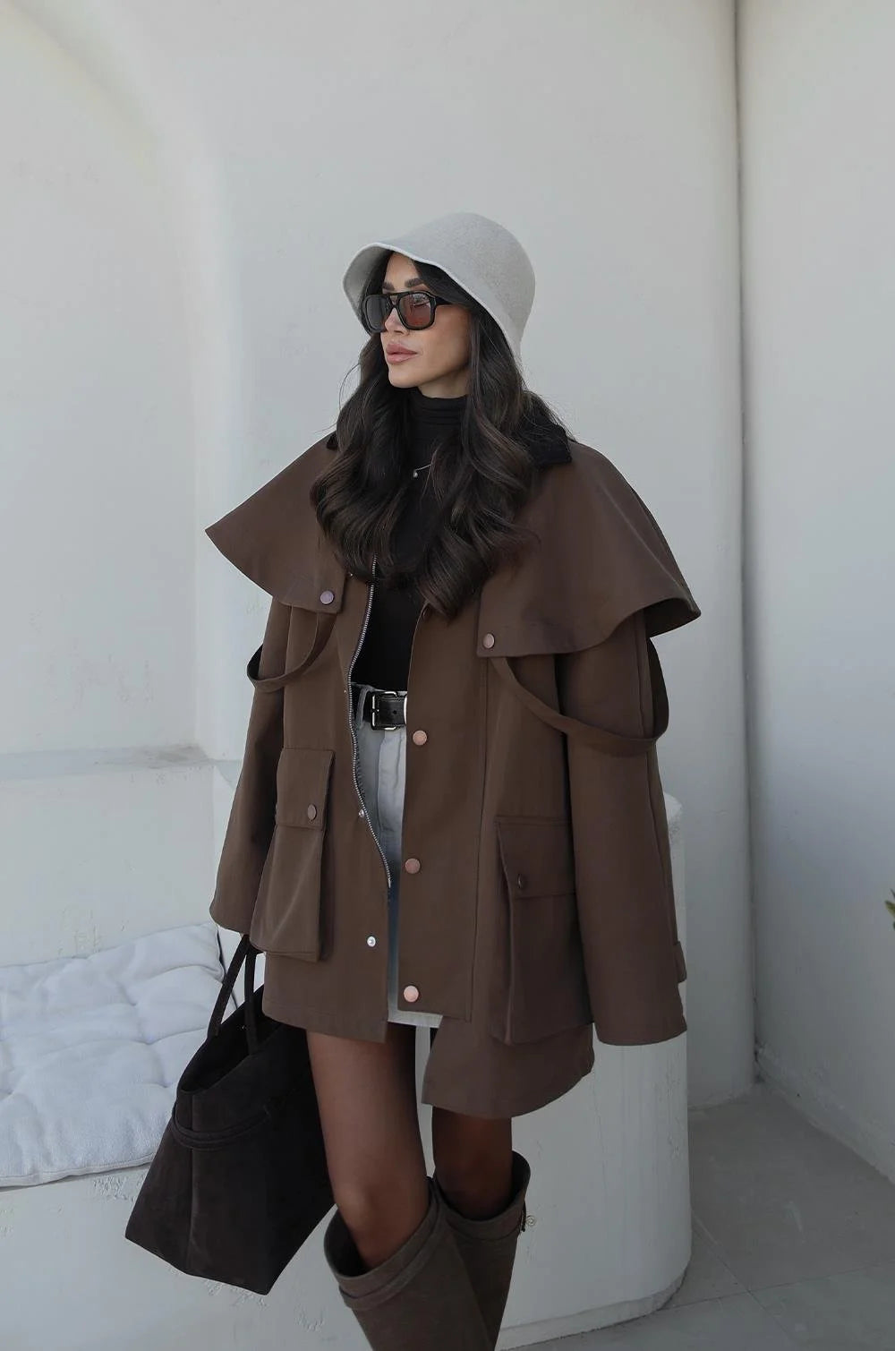 جكيت ترنش بني - KP7151