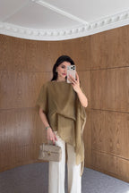 بلوزة فلو زيتي - KP4511