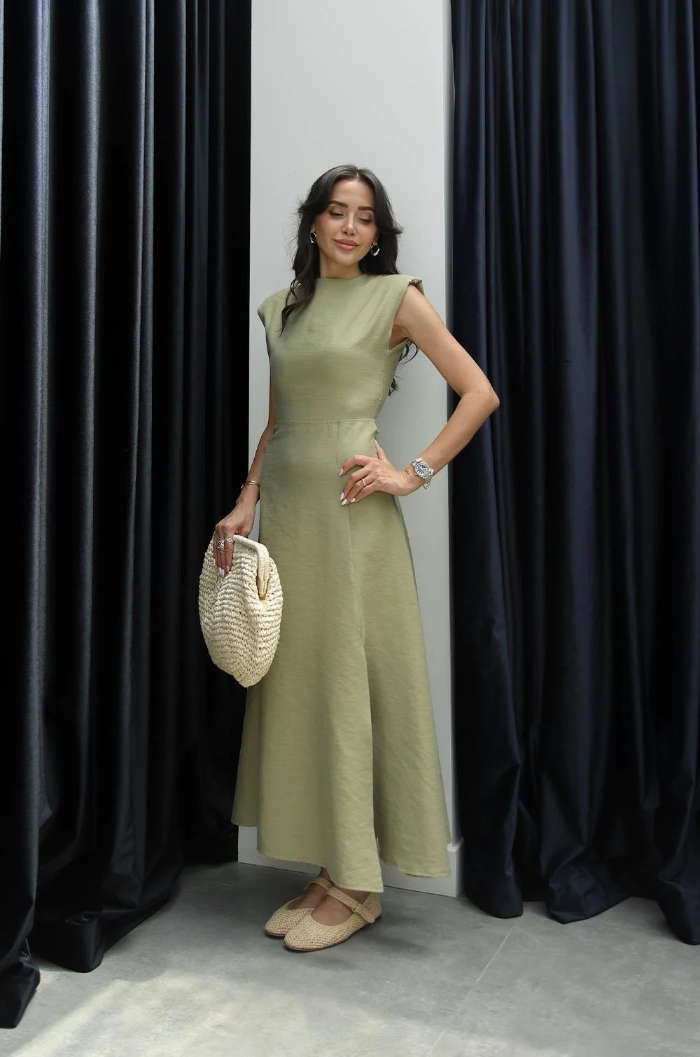 فستان يومي اخضر - KP2170
