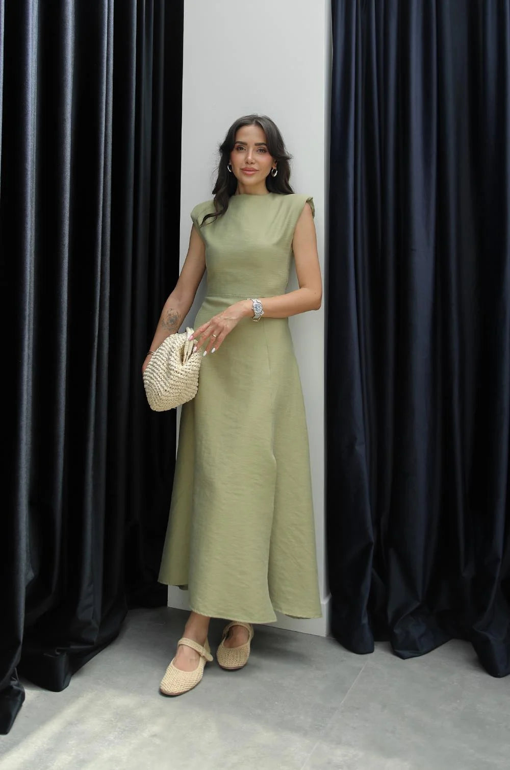 فستان يومي اخضر - KP2170