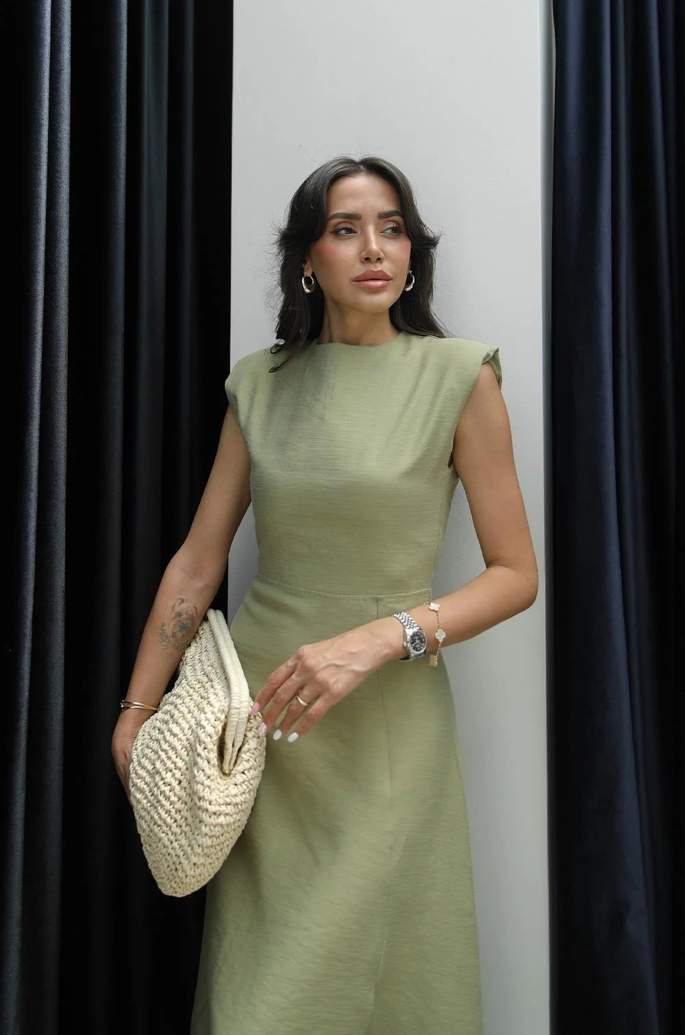 فستان يومي اخضر - KP2170