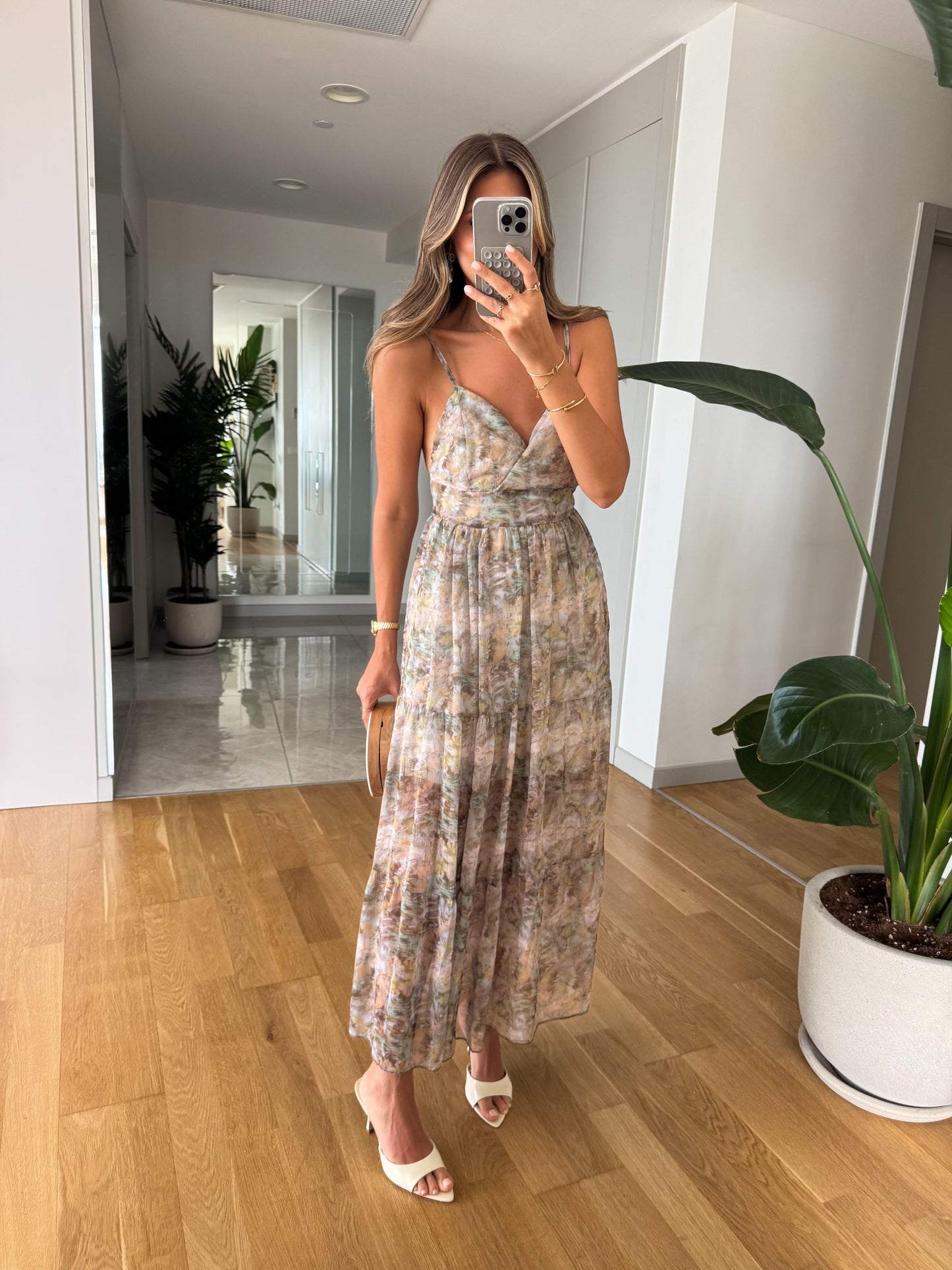 فستان شيفون ملون - KP2162