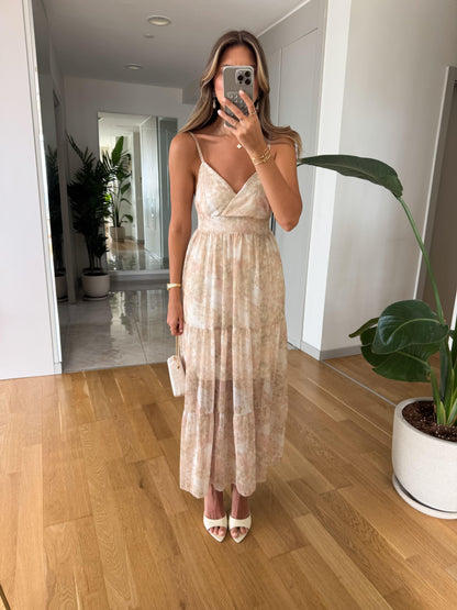 فستان شيفون بيج - KP2162