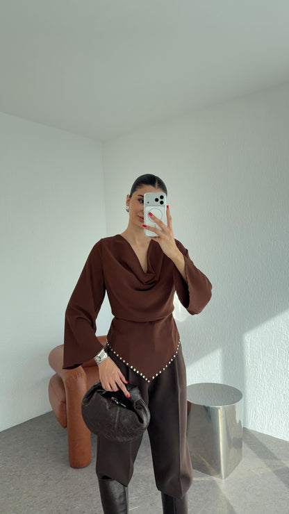 بلوزة بني - KP4284