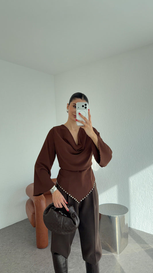 بلوزة بني - KP4284