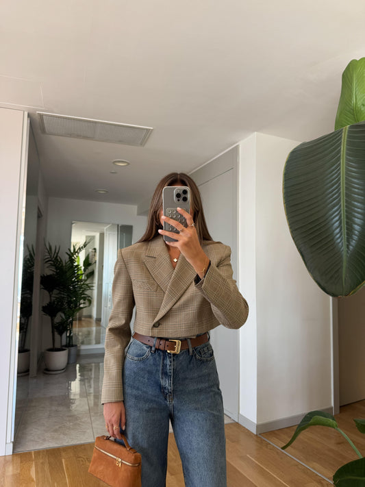 بليزر قصير كاروهات - KP7084